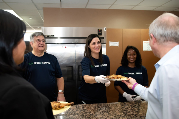 SDG&E Employees Volunteering to Serve Meals at Ronald McDonald House