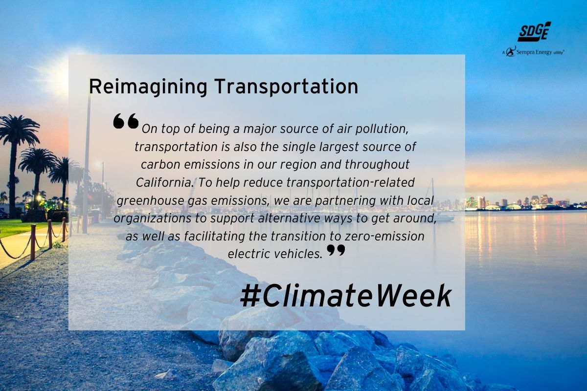Day 2 of Climate Week 2020: Reimagining Transportation. 
