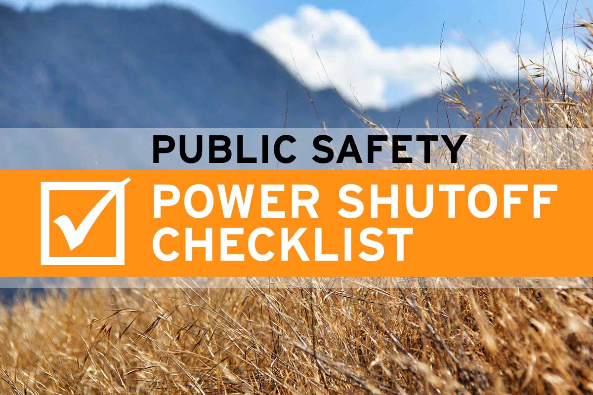 Public Safety Power Shutoff Checklist