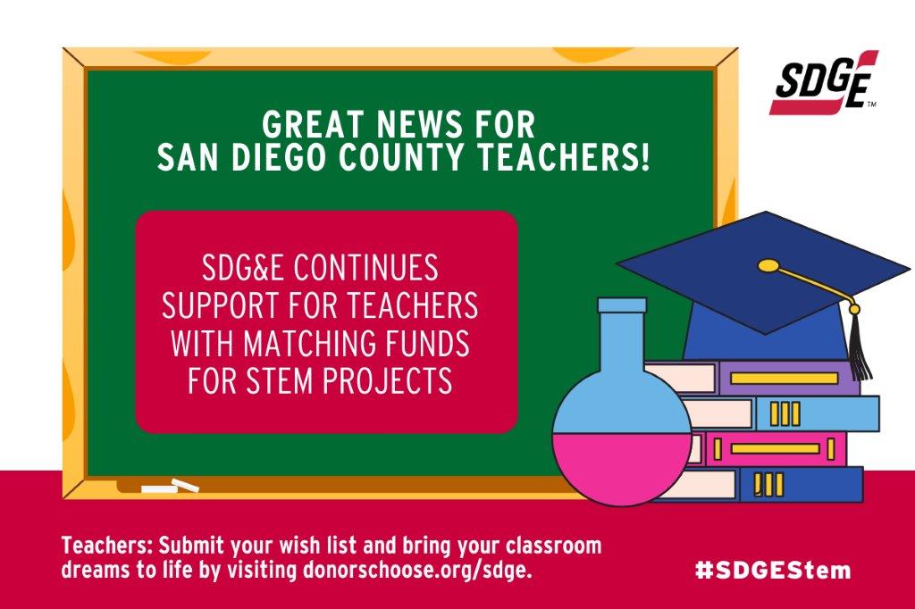 SDG&E Continues Support for Teachers with Matching Funds for STEM Projects