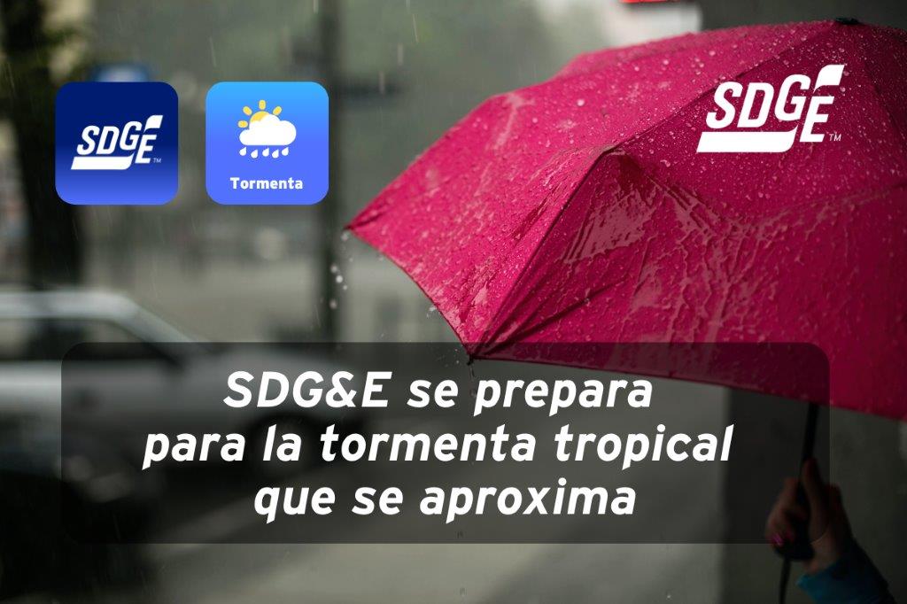 SDG&E se prepara para la tormenta tropical que se aproxima