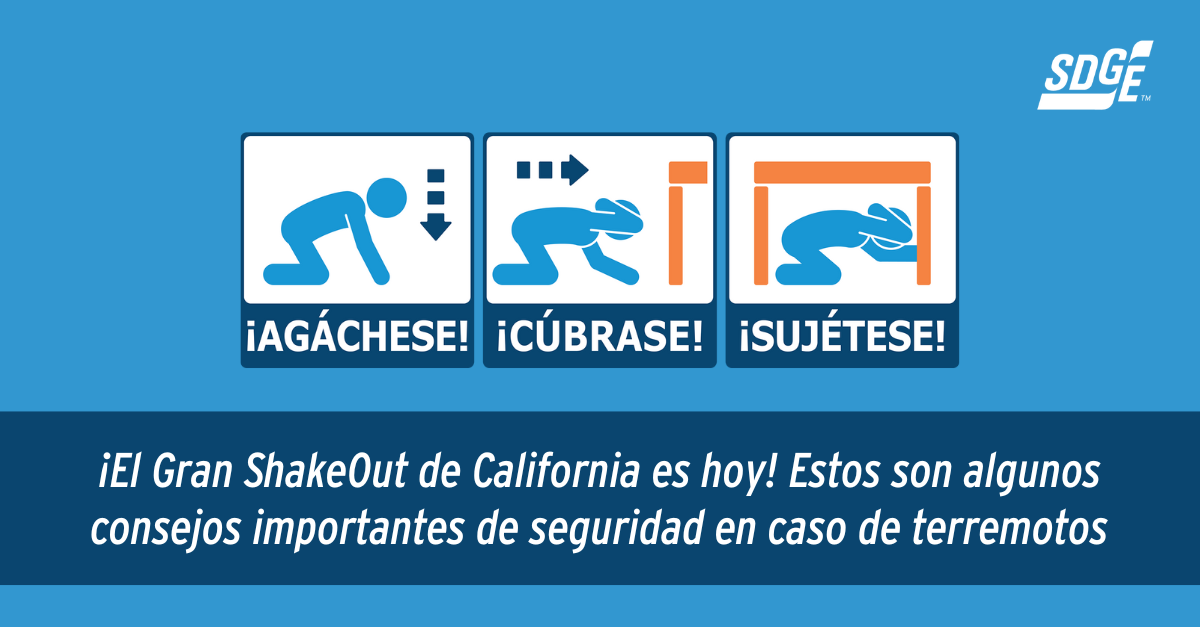¡El Gran ShakeOut de California es hoy! Estos son algunos consejos importantes de seguridad en caso de terremotos