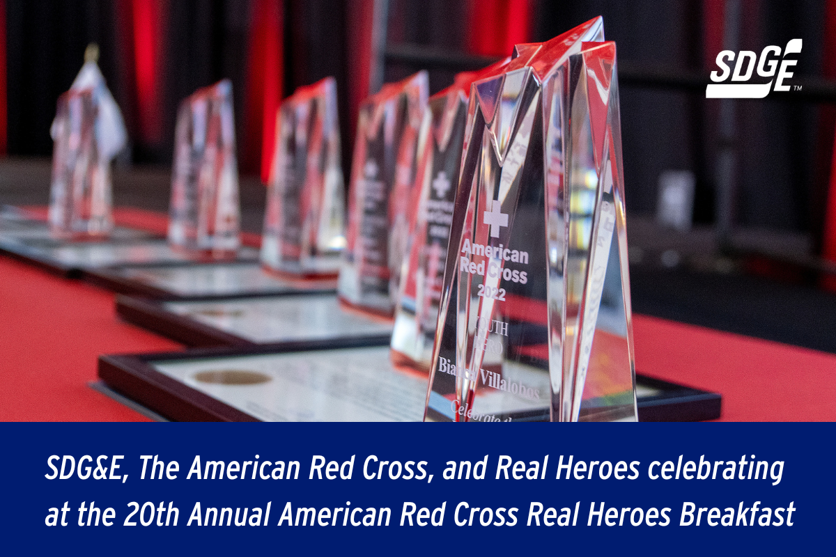 SDG&E, The American Red Cross, and Real Heroes celebrating at the 20th Annual American Red Cross Real Heroes Breakfast