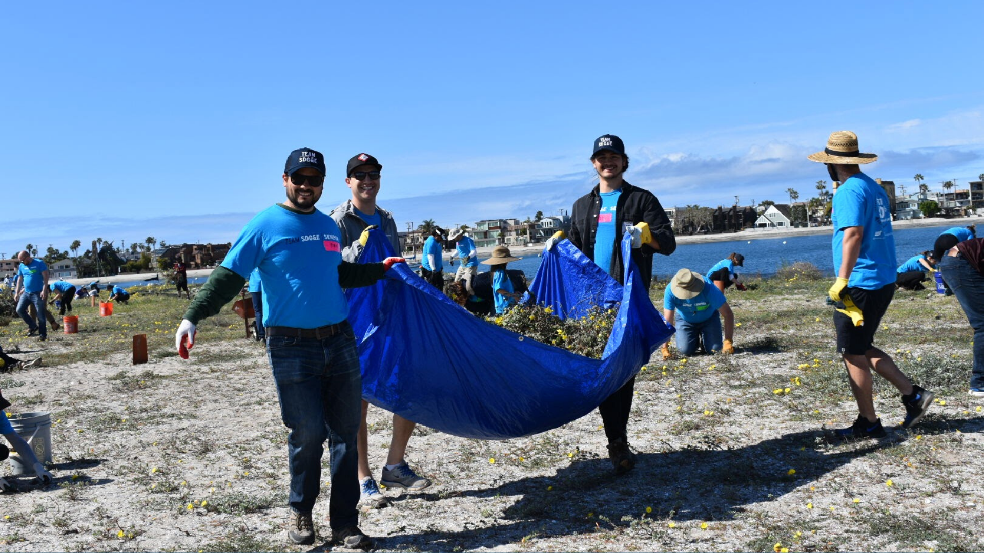 SDG&E All-Stars clean California Least Tern habitat.