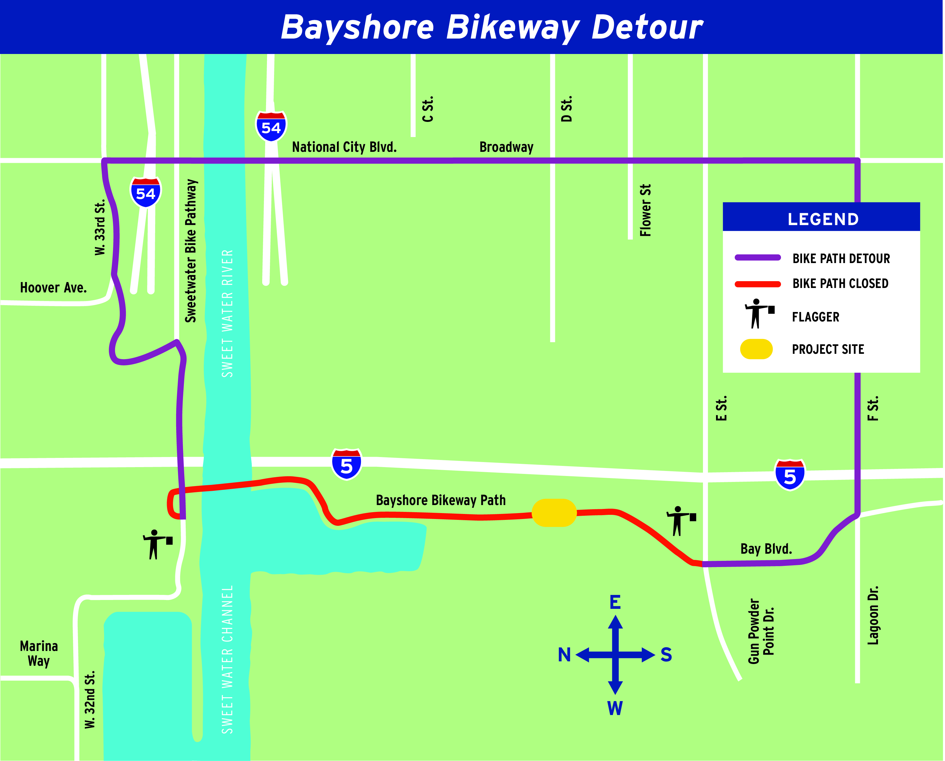 Bayshore Bikeway Detour