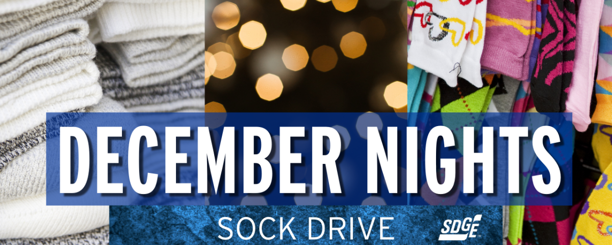Donate New Socks This Week at the December Nights Sock Drive 