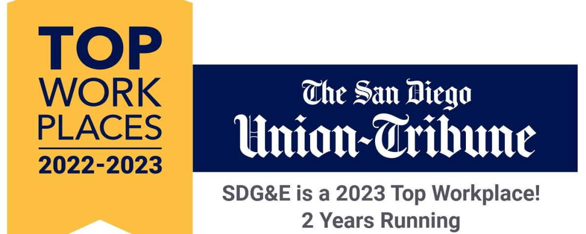 SDG&E Named on San Diego Union-Tribune's 2023 Top Workplaces List