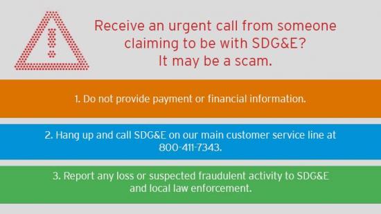 SDG&E Urges Customers to be on “High Alert” for Scam Artists