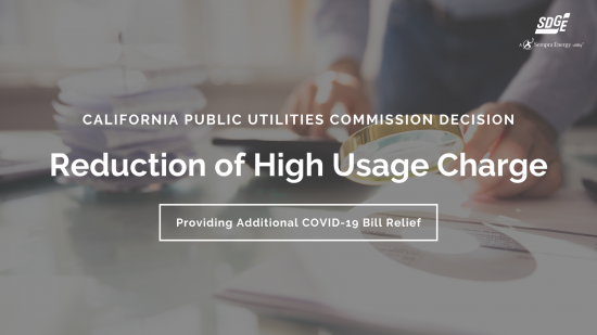 State-Mandated High Usage Charge Reduced for Customers