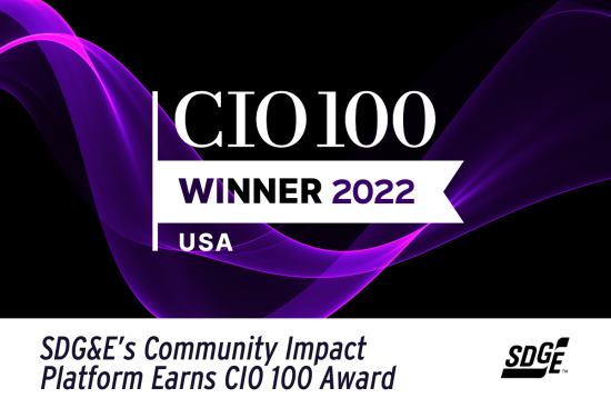 SDG&E’s Community Impact Platform Earns CIO 100 Award