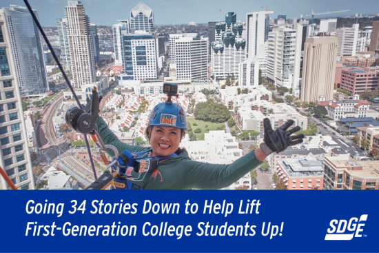 Going 34 Stories Down to Help Lift First-Generation College Students Up!  