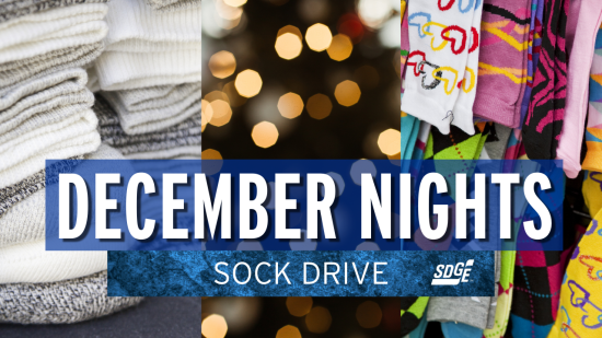 Donate New Socks This Week at the December Nights Sock Drive 