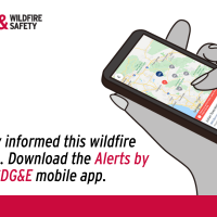 Stay informed this wildfire season. Download the Alerts by SDG&E mobile app. 