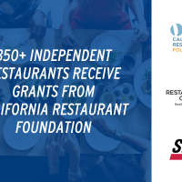 350+ Independent Restaurants Receive Grants From  California Restaurant Foundation 