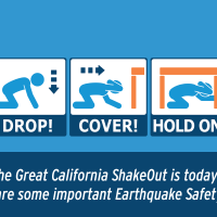 The Great California ShakeOut is today! Here are some important Earthquake Safety Tips 